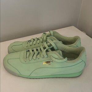 Puma Men's Puma Roma Reserved Pure Green /Icy Blue Sneakers Size10